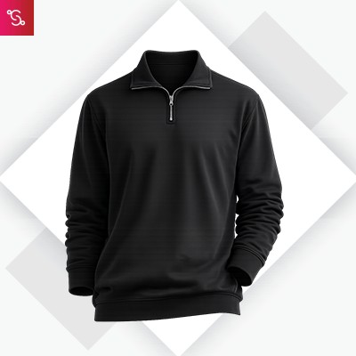 Snitch Half-Zip Sweatshirt - Black