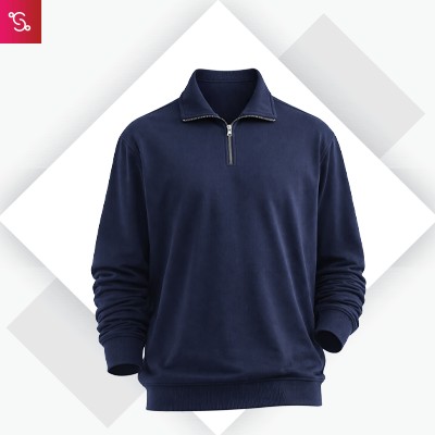 Snitch Half-Zip Sweatshirt - Navy Blue