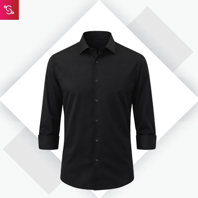 Snitch Satin Stretch Shirt - Black