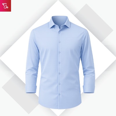 Snitch Satin Stretch Shirt - Light Blue