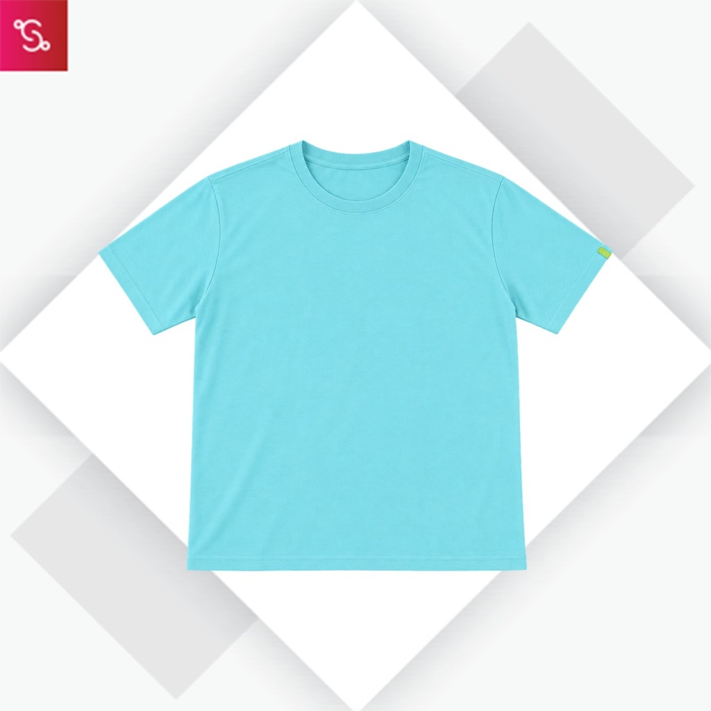 Caslay Organic Crew Neck T-Shirt - Curracao Blue