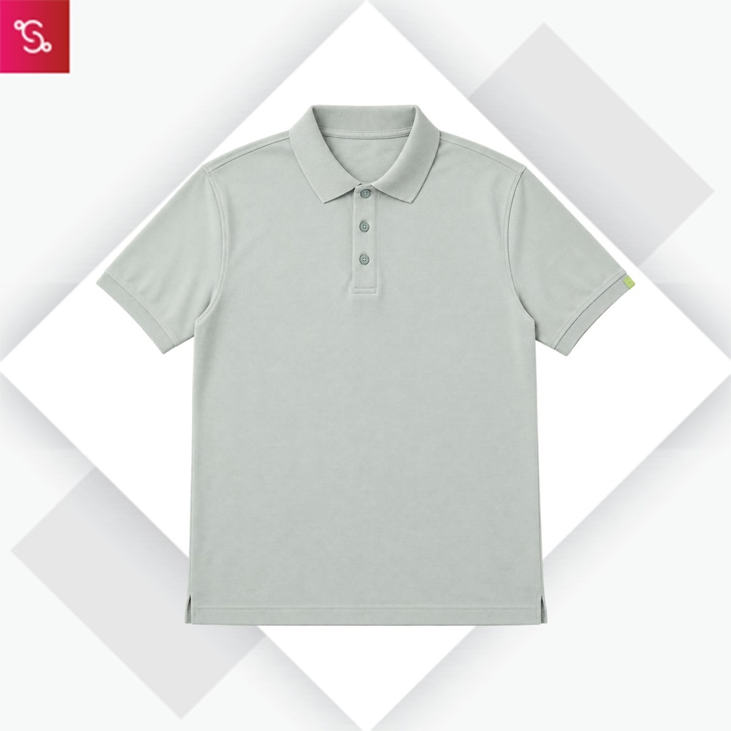 Caslay Organic Polo T-Shirt - Stom Grey