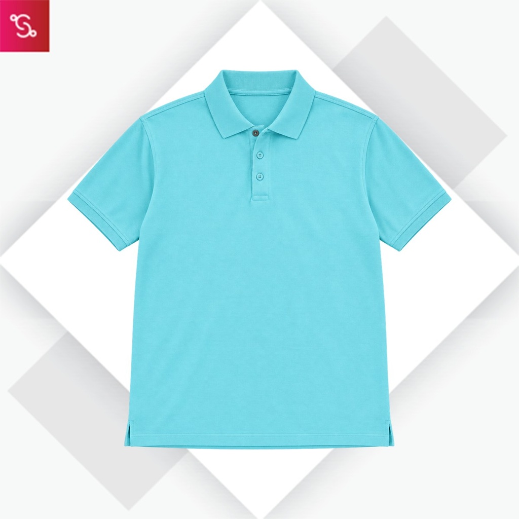 Caslay Organic Polo T-Shirt - Curracao Blue