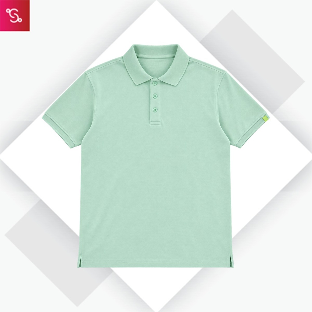 Caslay Organic Polo T-Shirt - Jade Green