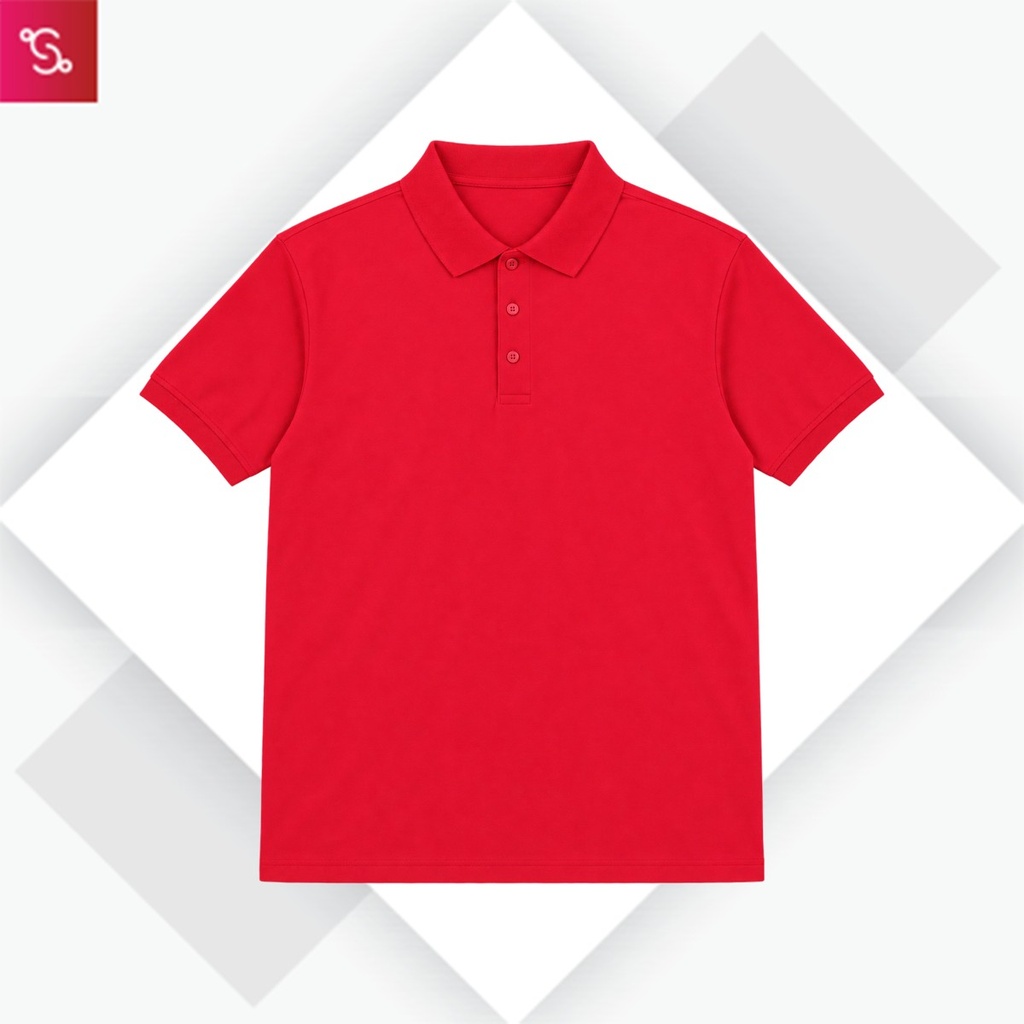 Caslay Organic Polo T-Shirt - Red