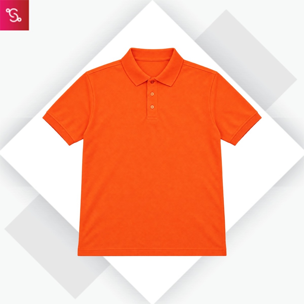 Caslay Organic Polo T-Shirt - Orange