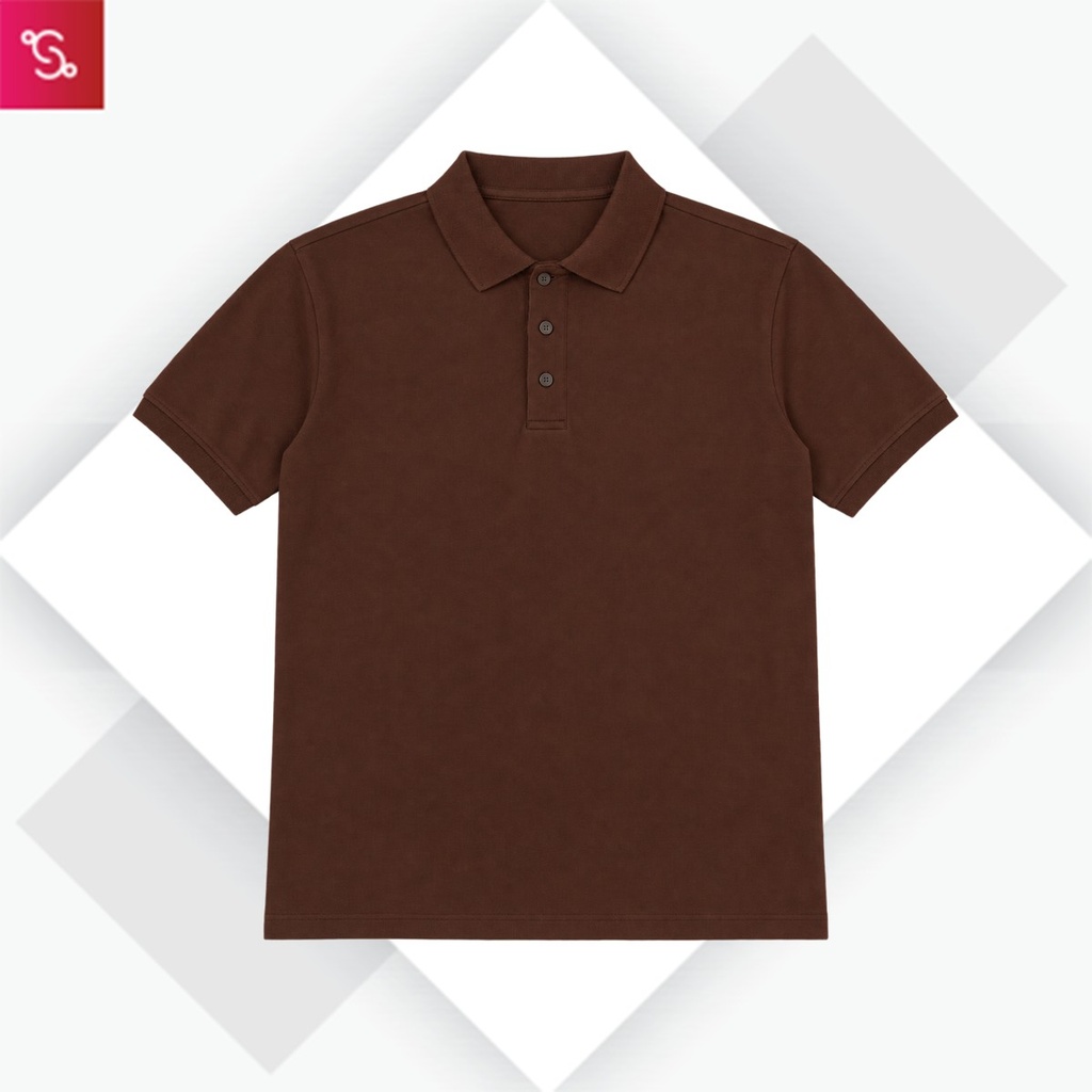 Caslay Organic Polo T-Shirt - Chocolate