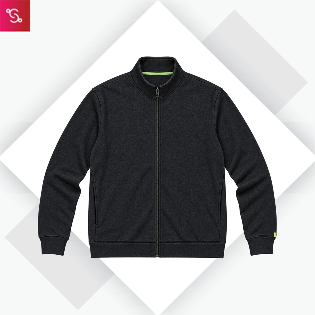 Caslay High Neck Jacket - Charcoal Melange