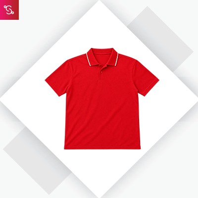 Adidas 100% Cotton Tipping Polo T-Shirt - Power Red (IX3313)