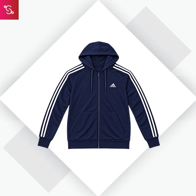 Adidas Hoodie Jacket - Cool Navy / White (DP4278)