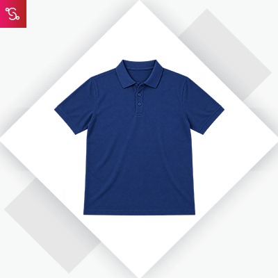 Adidas Poly Cotton Polo T-Shirt - Real Blue (BS0682)