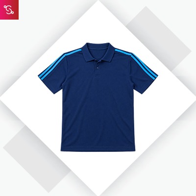 Adidas Poly Cotton Polo T-Shirt - Blue (BS0699)