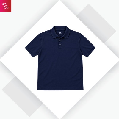 Adidas Poly Cotton Polo T-Shirt - Cool Navy (HI5594)