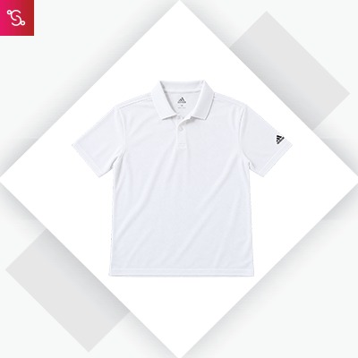 Adidas Poly Cotton Polo T-Shirt - White (HI5595)