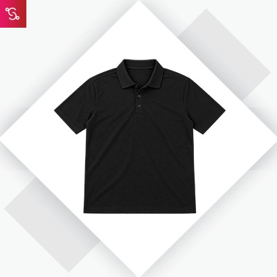 Adidas Poly Cotton Polo T-Shirt - Black (HI5596)