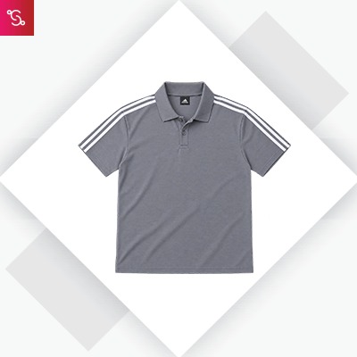 Adidas Poly Cotton Polo T-Shirt - Grey (JI9649)