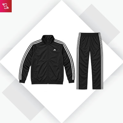 Adidas Track Suit - Black / White (B47003)