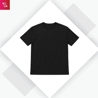 Crocodile Crew Neck Poly Cotton 911 - Black