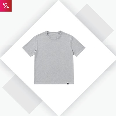 Crocodile Crew Neck Poly Cotton 911 - Grey Melange