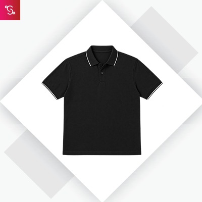 Crocodile Polo Poly Cotton 902 - Black