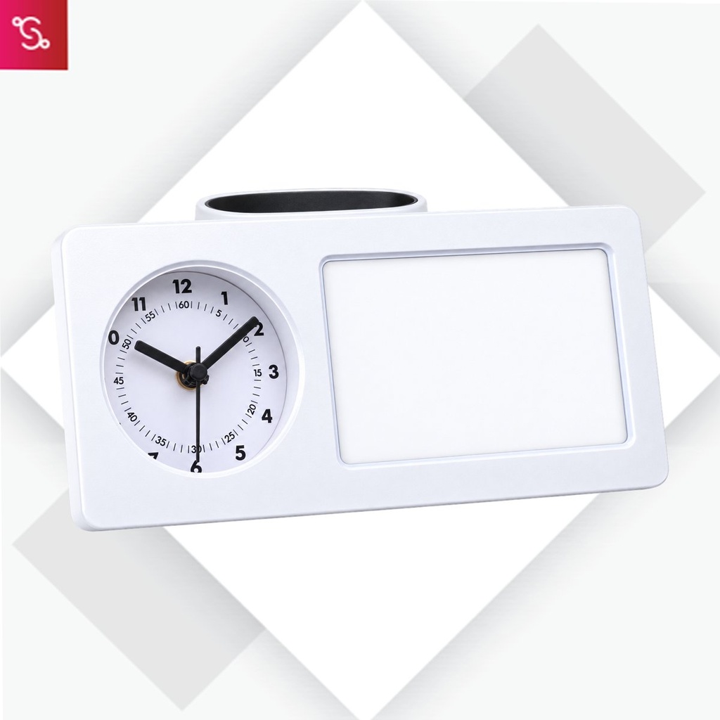 [SANM-A135] Large clock with photo frame and tumbler