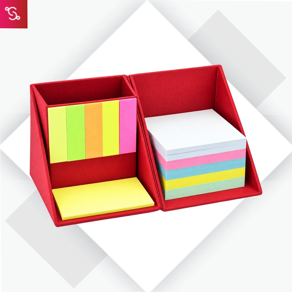 [SANM-B47C] Folding paper cube in color (with memo pad and tumbler)