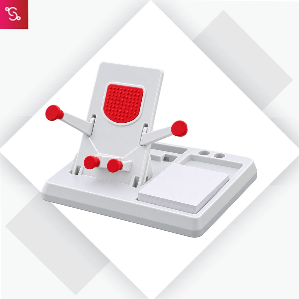 [SANM-B55] Grippo Mobile holder with angle adjustment, pen stand, and notepad