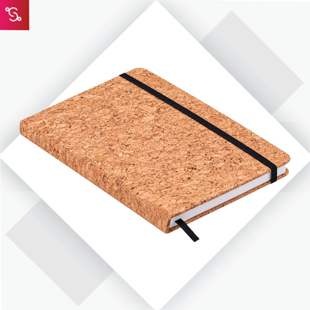 [SANM-B107] Cork Eco friendly A5 notebook with Hard bound cover and Elastic fastener