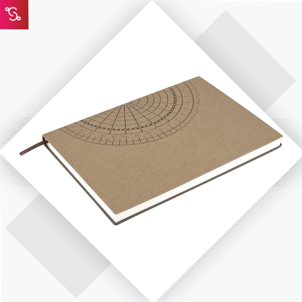 [SANM-B133] Compass A5 notebook with memorandum, month planner & bookmark ribbon