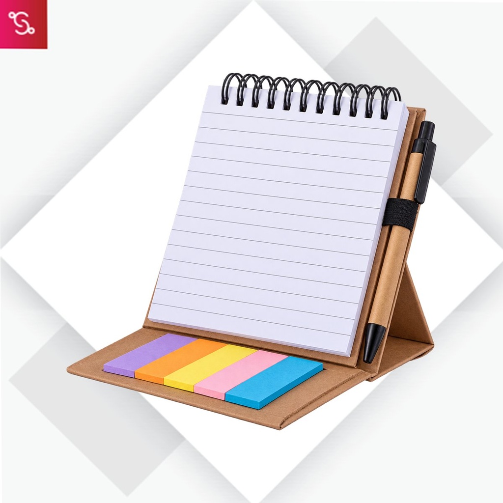 [SANM-B143] Folding writing pad with Sticky notes and Eco pen