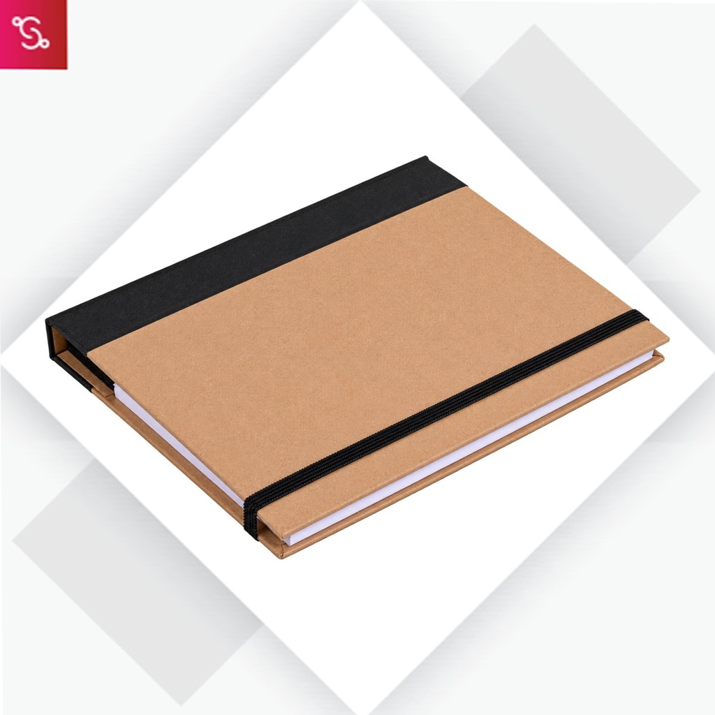 [SANM-B144] Eco Notebook with Eco Pen, Wooden Ruler and Sticky notes