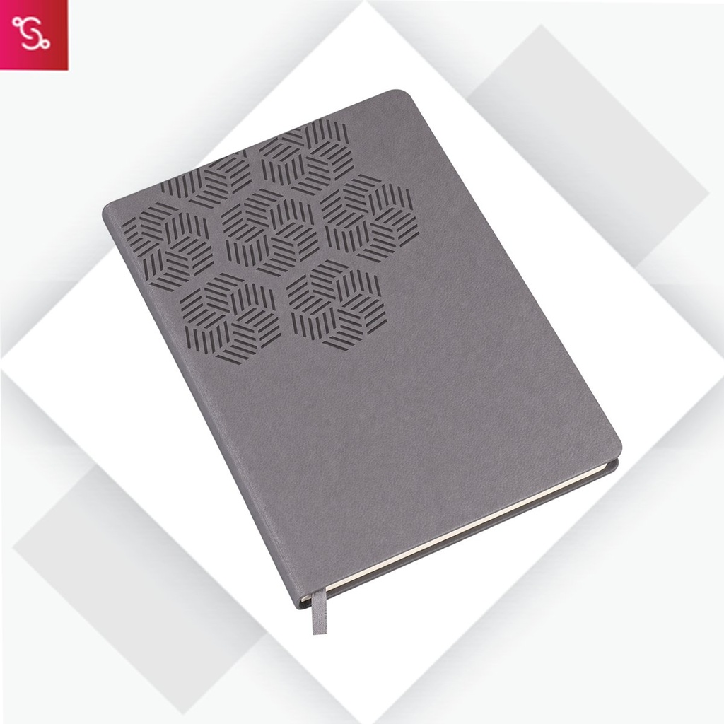 [SANM-B167] Snowflake A5 Notebook with Memorandum and Bookmark Ribbon