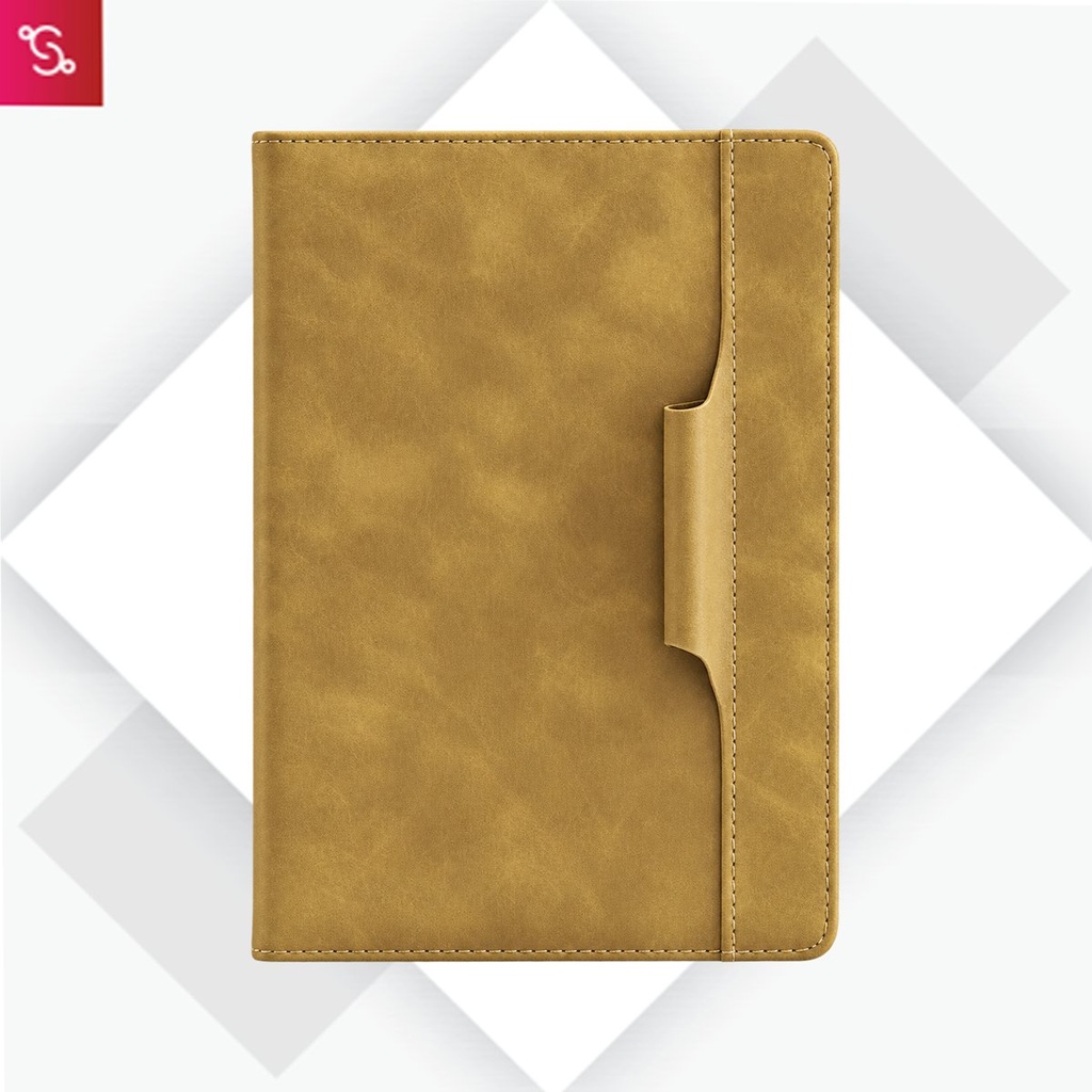 [SANM-B204] Pen Loop notebook with Vertical Stitching design and bookmark ribbon