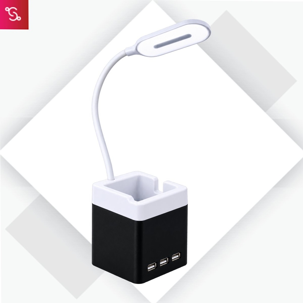 [SANM-C160] PowerGlow Table Lamp with USB hub, tumbler and logo highlight