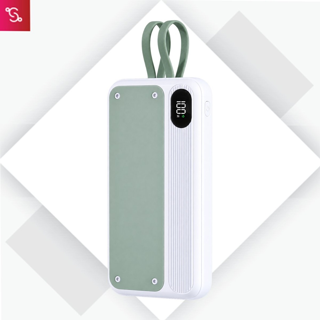 [SANM-C192] ZapX 10: 10,000 mAh Power bank with Display & In-Built Cables