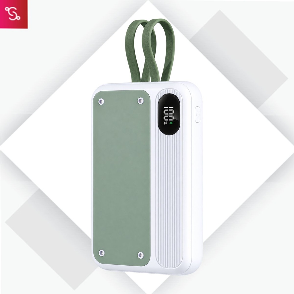 [SANM-C193] ZapX 10 Mini: 10,000 mAh Power bank with Display & In-Built Cables