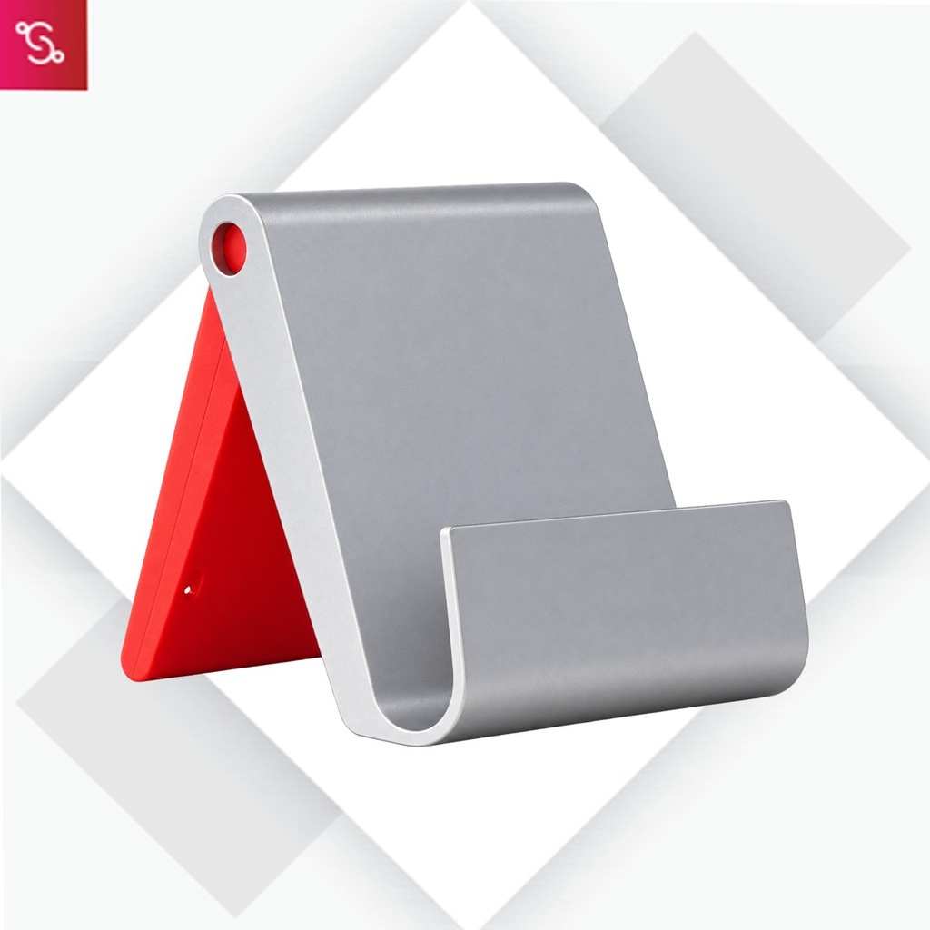 [SANM-E227] Folding mobile stand with detachable screen cleaner (XL branding area)