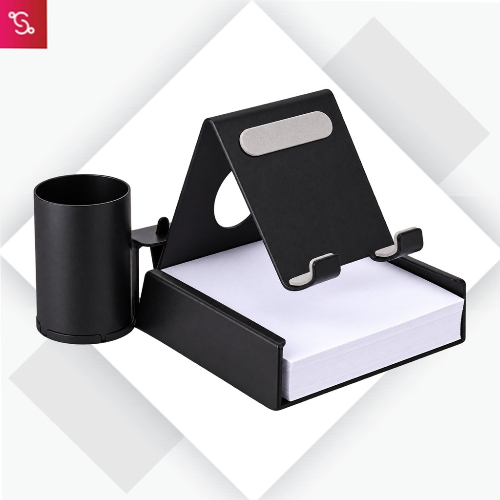 [SANM-E322] Metal mobile stand with Detachable Tumbler and Writing pad holder