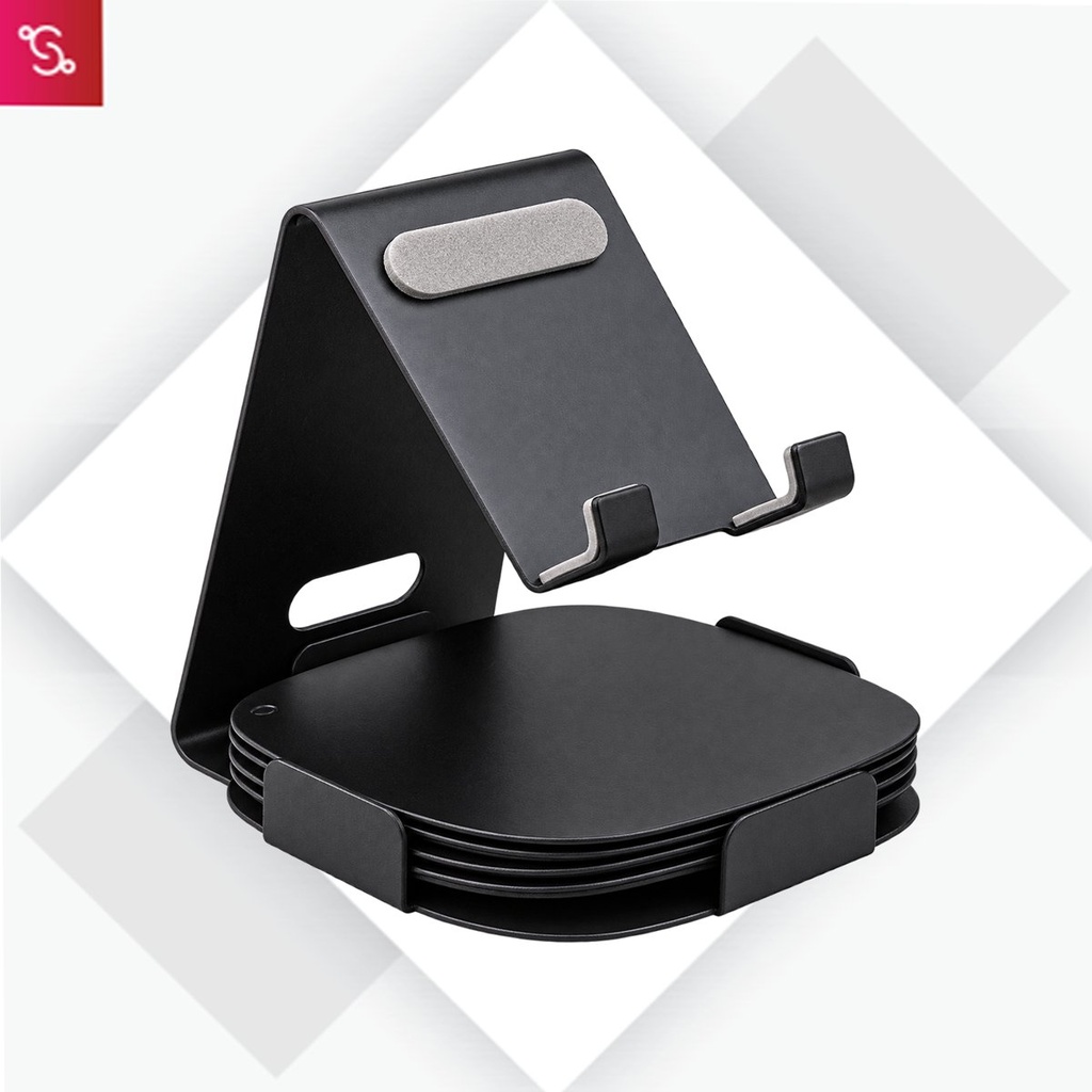 [SANM-E324] Metal mobile stand with 4 Coasters