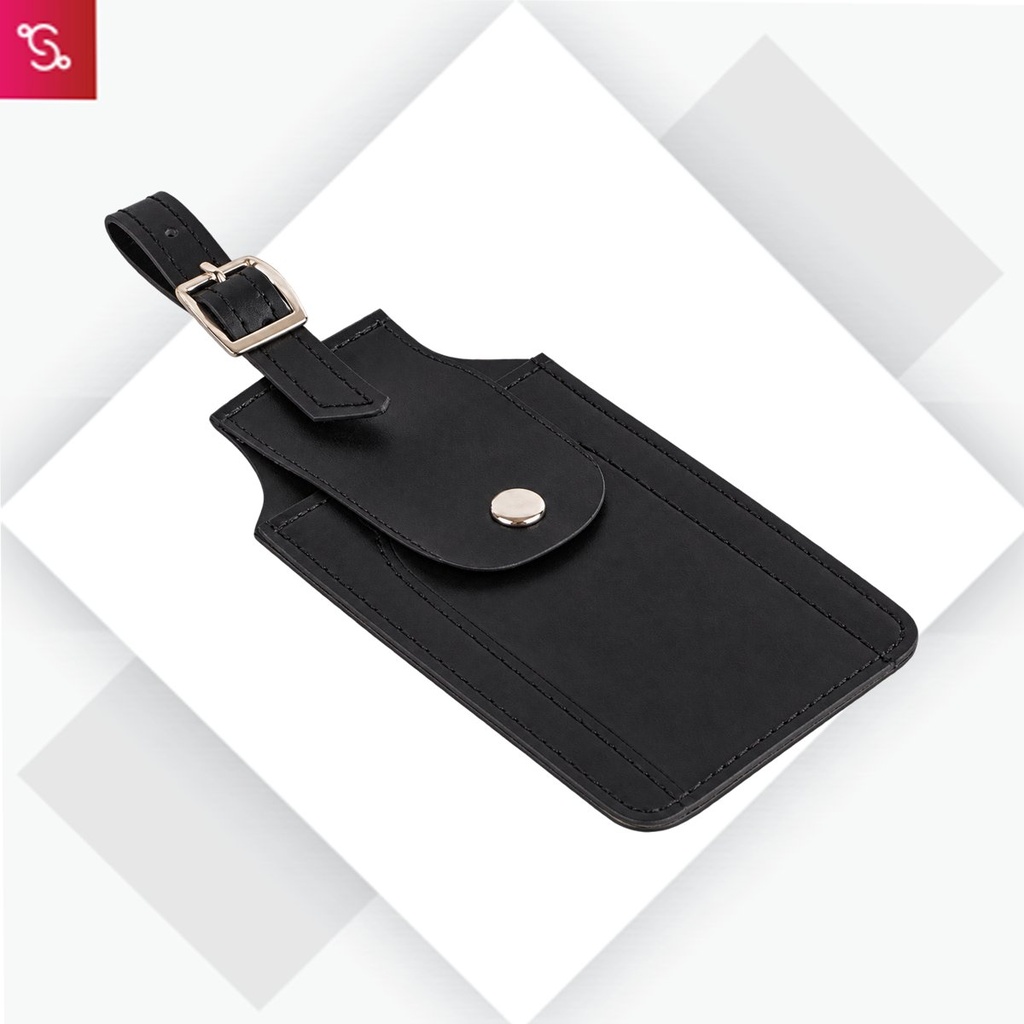 [SANM-E351] PU Luggage Tag with Hidden Info Card