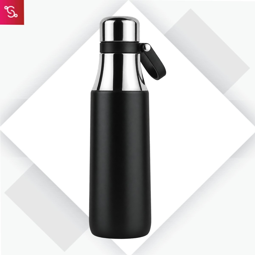 [SANM-H161] Wilson: Stainless steel flask with carry handle (500 ml approx)