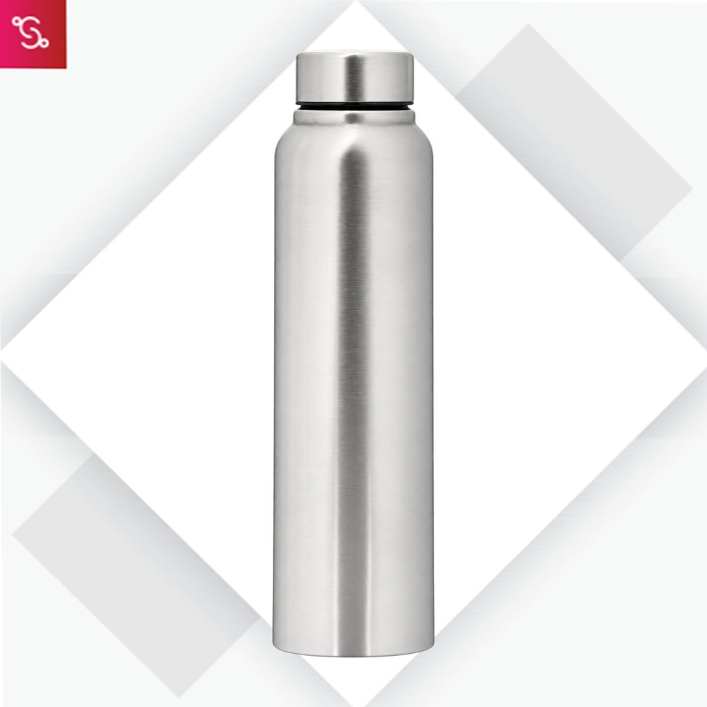 [SANM-H200] Straight steel single wall bottle Natural