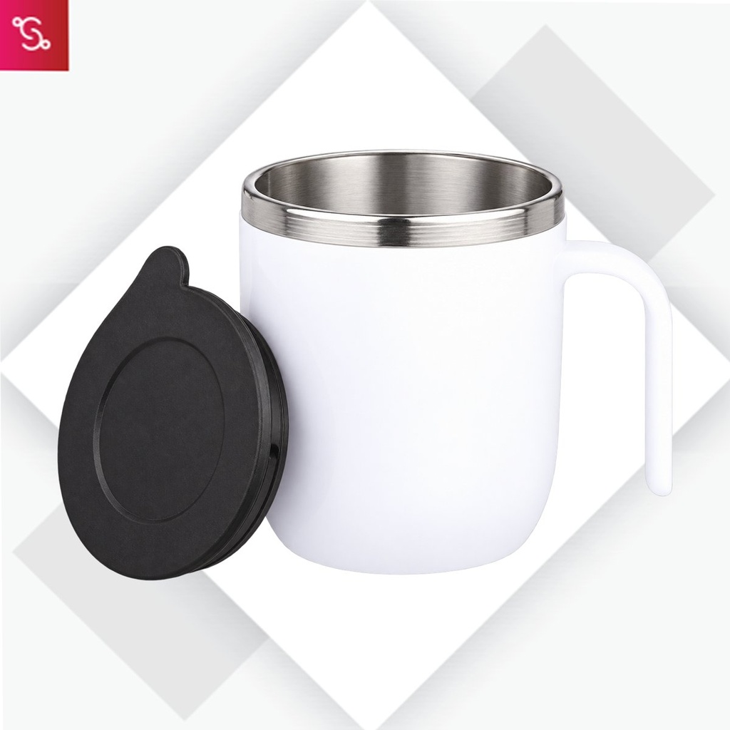 [SANM-H228] Oxford: Stainless Steel Double wall Coffee mug with Round handle