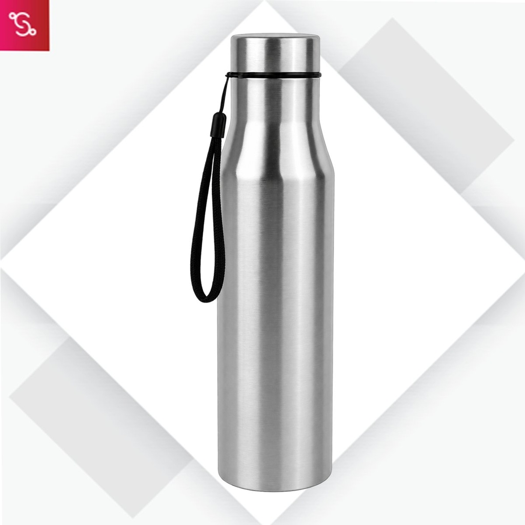 [SANM-H240a] Long cola stainless steel single wall bottle with carry strap