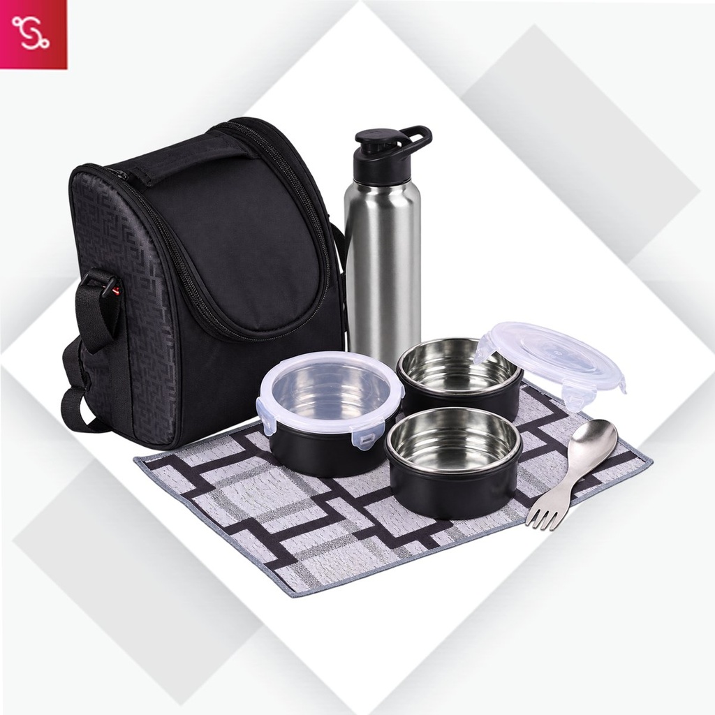 [SANM-H245] PIK-KIT: All in 1 Lunch box with 3 Microwaveable Steel containers