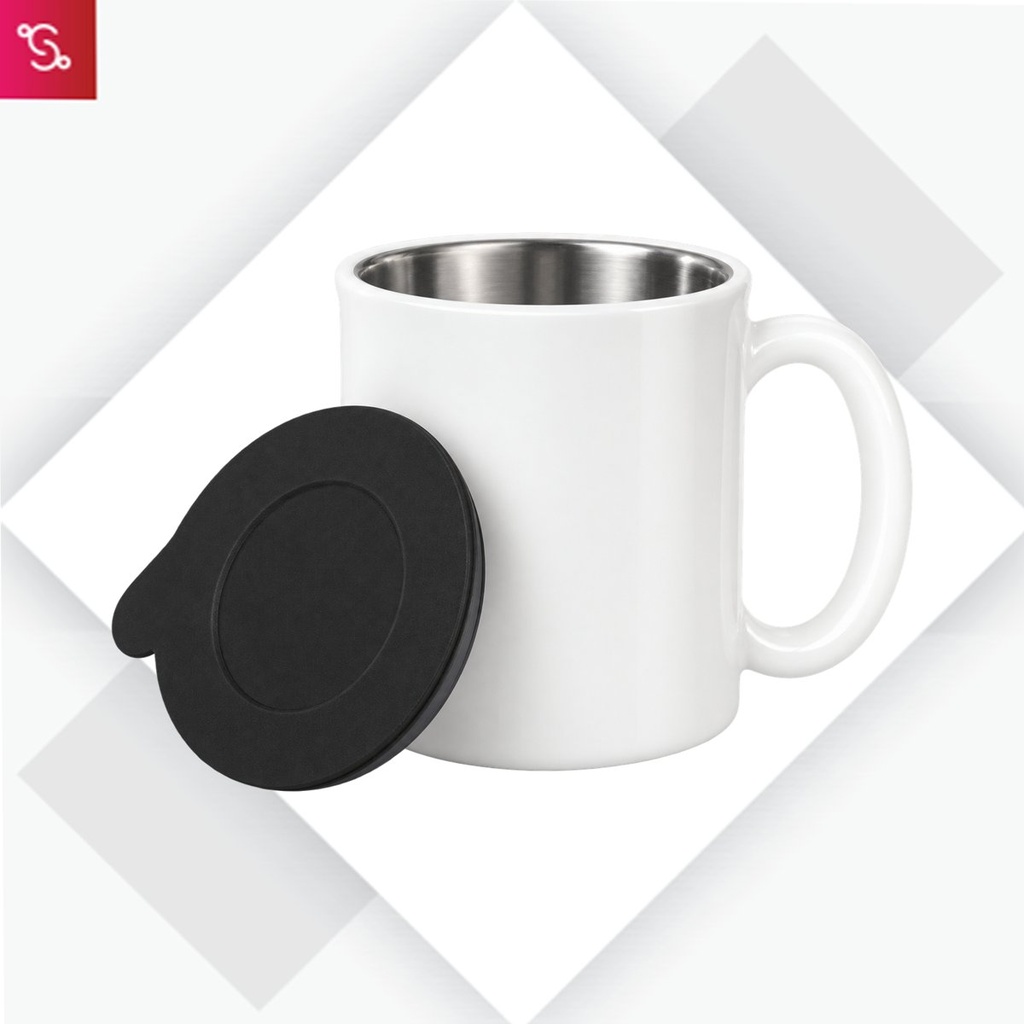 [SANM-H300] Ceramix: Ceramic Look mug with Stainless Steel inside