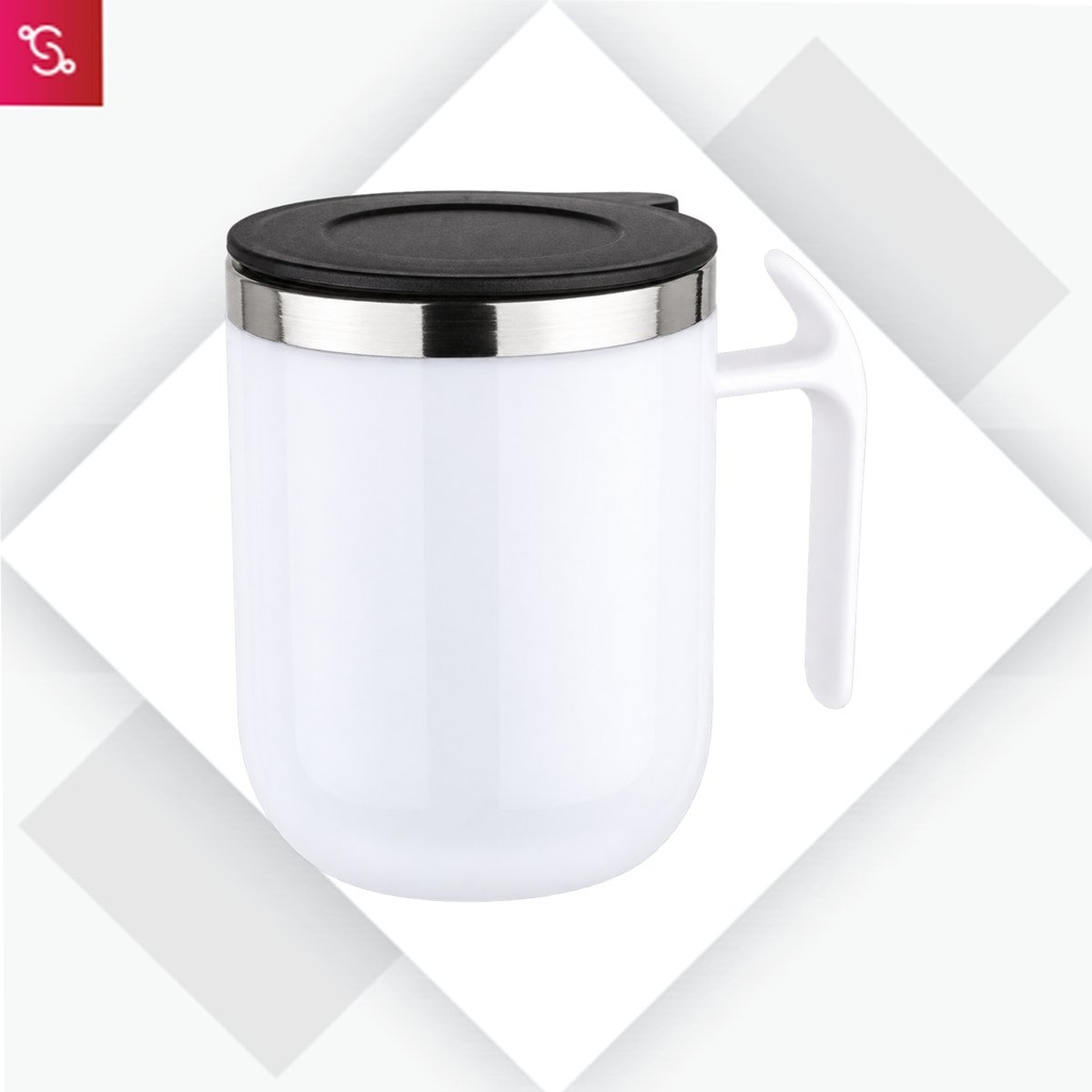 [SANM-H302] Noble: Mid Size Stainless Steel Double wall Coffee mug with Pointy handle