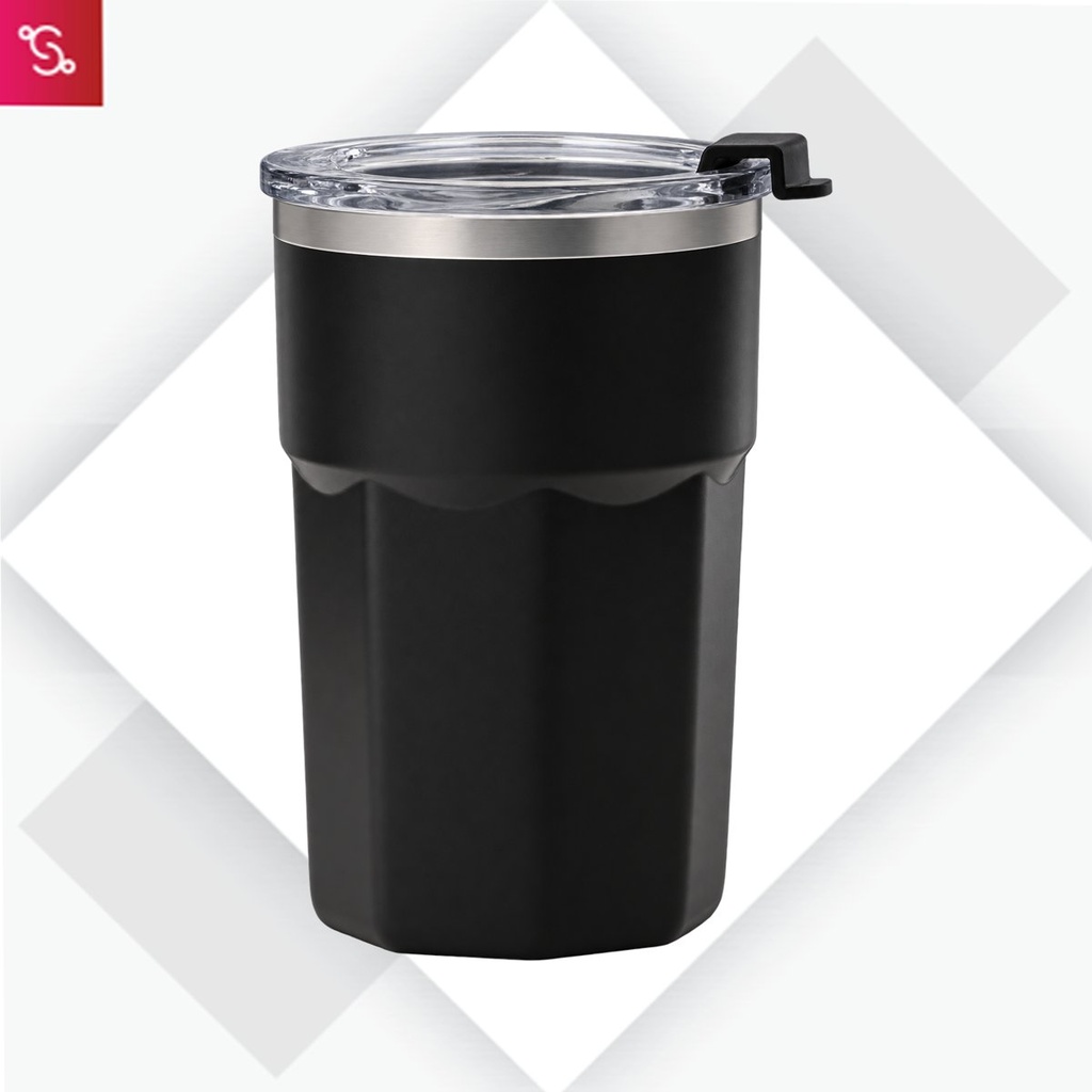 Hexa Flip: Stainless Steel Mug with Flip Top Lid