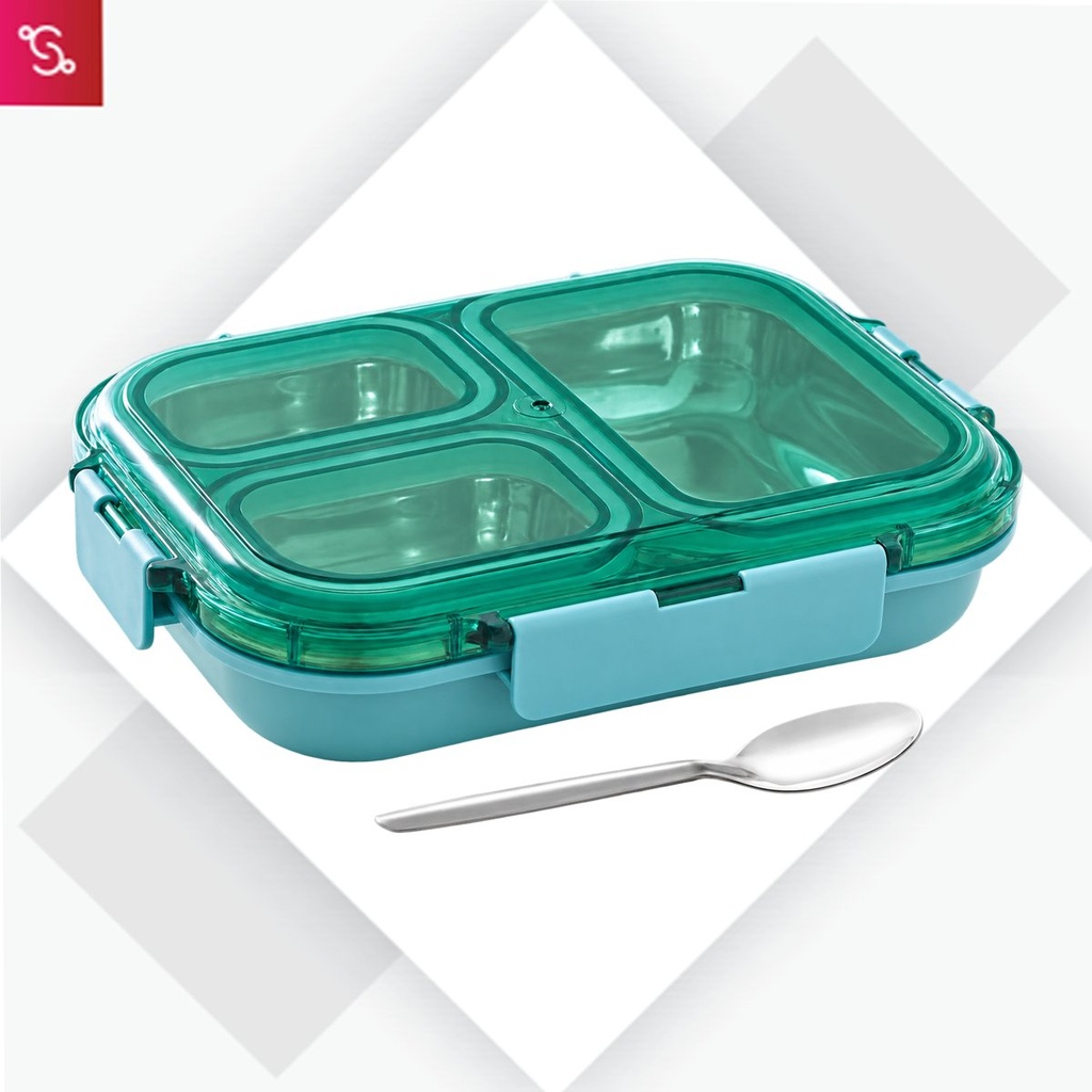 [SANM-H358] TokuBox Trio: Slim Lunch box with SS inside