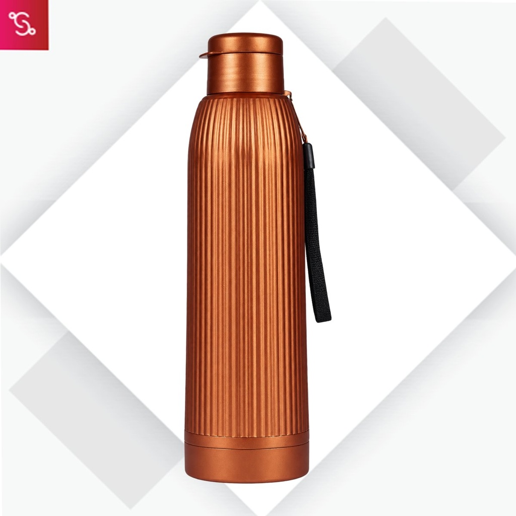 Ribd Copper : Insulated Copper Bottle with flip top lid